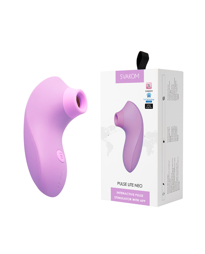 Estimulador Clitorial Pulse Lite NEO Lavanda Controlado por APP Global by Svakom