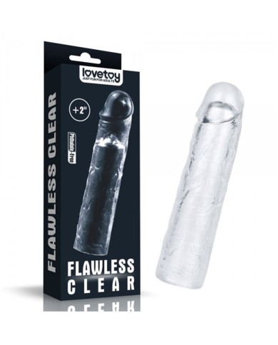 Flawless Clear Penis Sleeve Add 2''