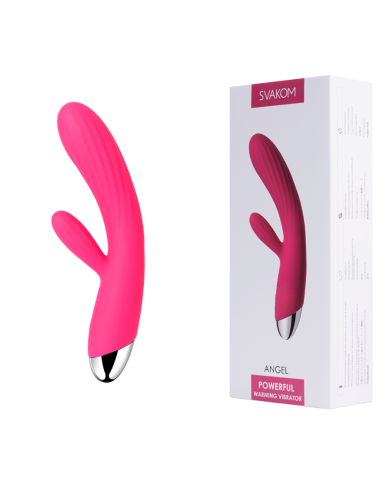 Vibrador de Doble Estimulación Angel Rojo Ciruela By Svakom