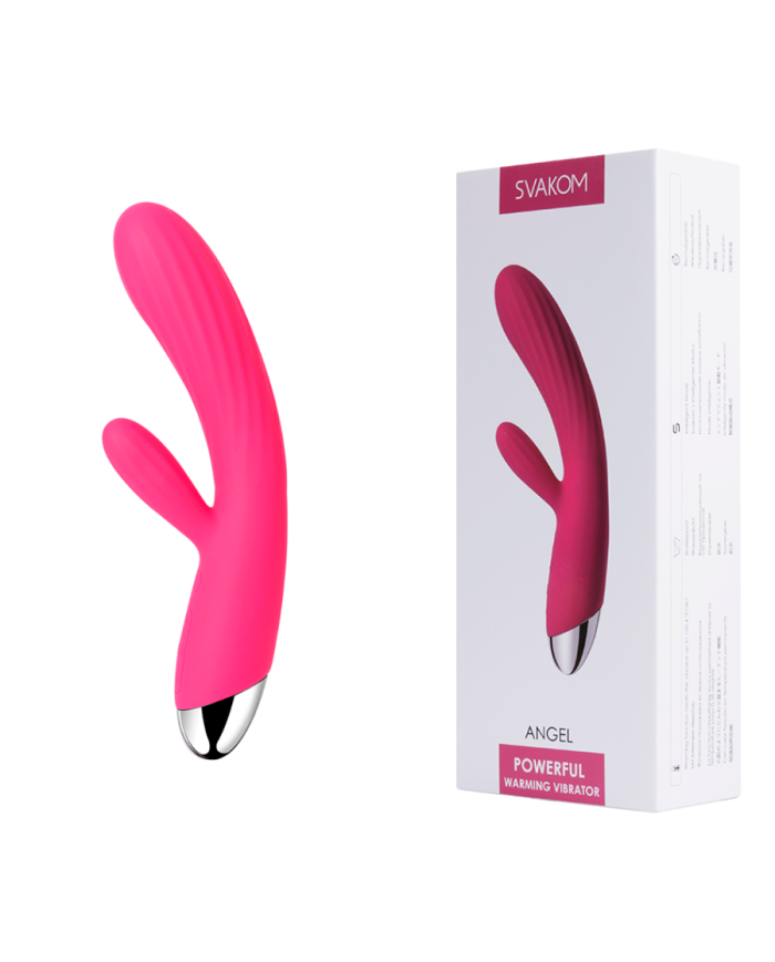 Vibrador de Doble Estimulación Angel Rojo Ciruela By Svakom