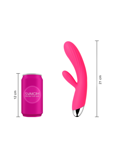 Vibrador de Doble Estimulación Angel Rojo Ciruela By Svakom