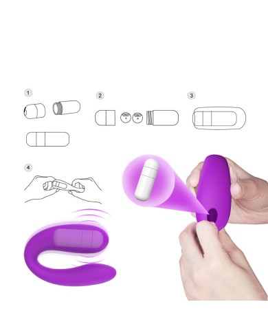 Vibrador Doble Estimulación Vebe Purple