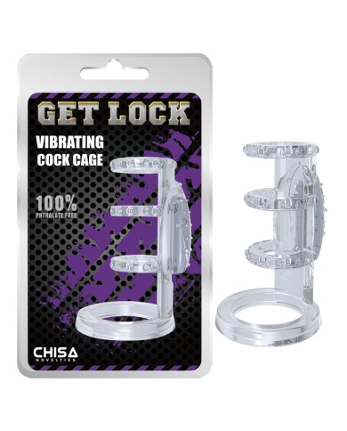 Vibrating Cock Cage Clear