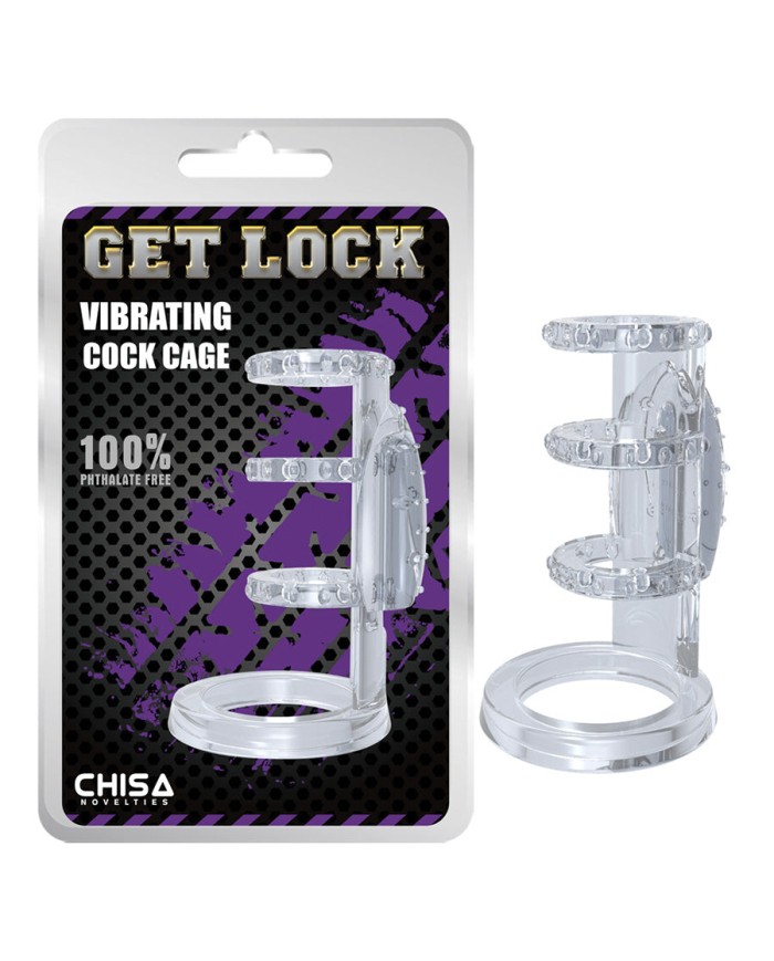Vibrating Cock Cage Clear