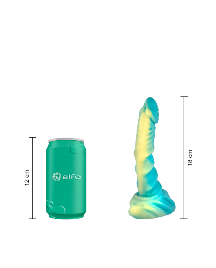 Dildo Anfibio Pequeño Amarillo Verde Dildo Anfibio Pequeño Amarillo Verde