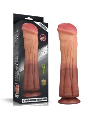 Dildo Silicome 12'' Dual Layered Platinum