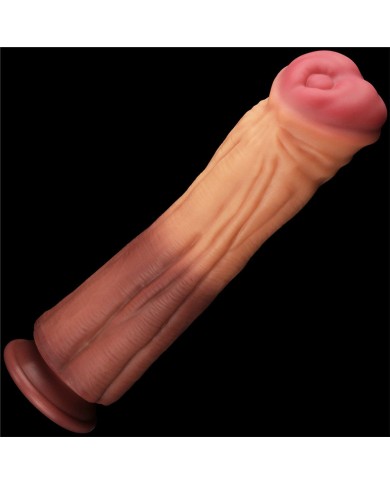 Dildo Silicome 12'' Dual Layered Platinum