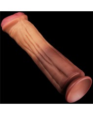 Dildo Silicome 12'' Dual Layered Platinum