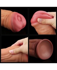 Dildo Silicome 12'' Dual Layered Platinum