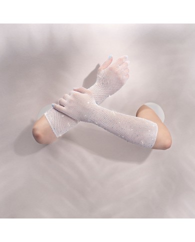 Guantes de Malla Seducción Color Blanco