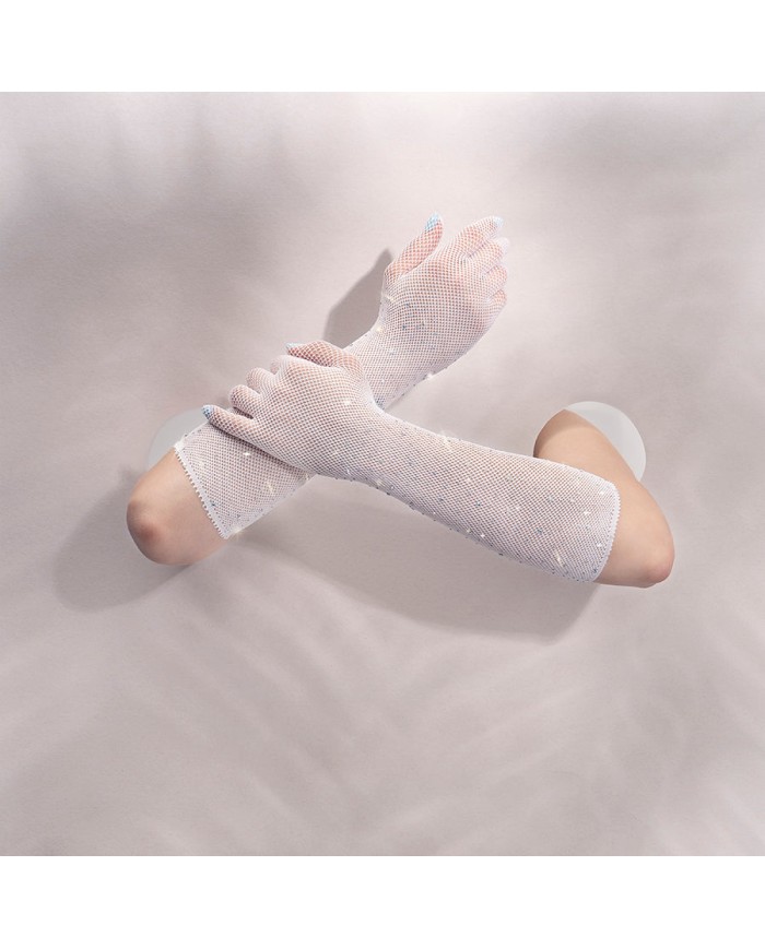 Guantes de Malla Seducción Color Blanco