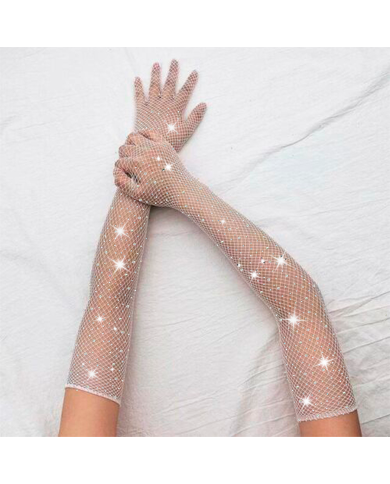 Guantes de Malla Seducción Color Blanco