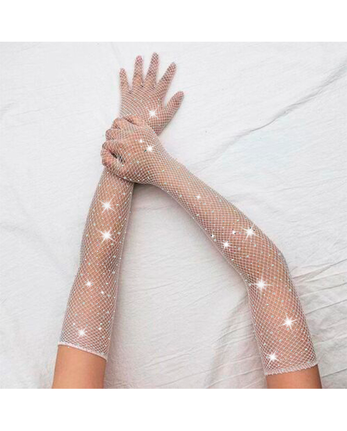 Guantes de Malla Seducción Color Blanco