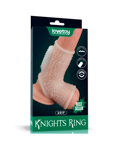 Vibrating Drip Knights Ring with Scrotum Sleeve