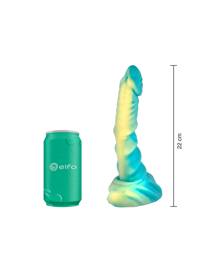 Dildo Anfibio Mediano Amarillo Verde Dildo Anfibio Mediano Amarillo Verde