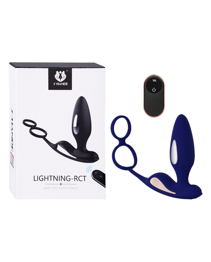 Plug Anal Vibrador con Electroestimulación Lightning a Control Remoto Plug Anal Vibrador con Electroestimulación Lightning a Control Remoto