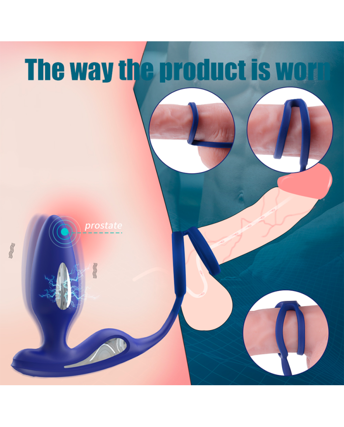 Plug Anal Vibrador con Electroestimulación Lightning a Control Remoto Plug Anal Vibrador con Electroestimulación Lightning a Control Remoto