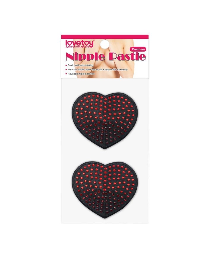 Cubrepezones Red Diamond Heart Nipple