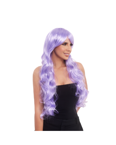 Peluca Nicol Rizada Lila 80 Cms