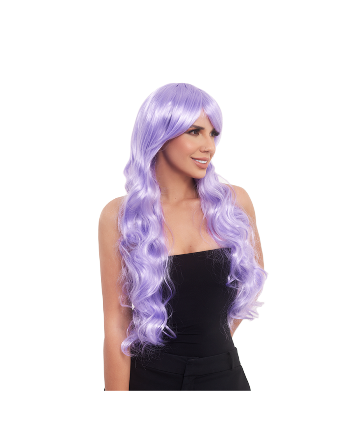 Peluca Nicol Rizada Lila 80 Cms
