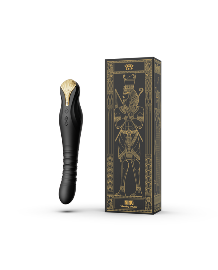 Vibrador de Lujo King Obsidian Black Controlado por APP Bluetooth by ZALO Vibrador de Lujo King Obsidian Black Controlado por APP Bluetooth by ZALO