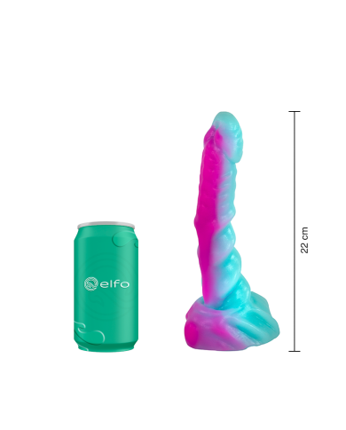 Dildo Anfibio Mediano Verde Fucsia