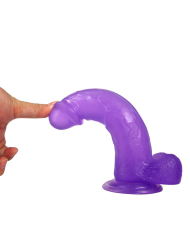 Dildo Jelly Studs Crystal  8'' Large Purple