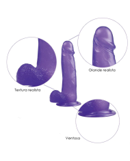 Dildo Jelly Studs Crystal  8'' Large Purple