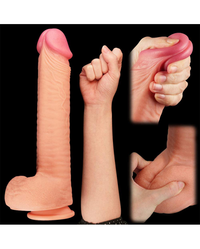 Dildo Silicones 12" Dual Layered Platinum Cock