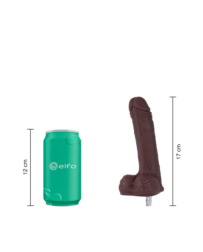 Dildo Uriel Chocolate Nude Compatible Con Lovense Machine