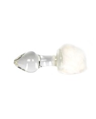 Plug Anal De Vidrio Colita Conejo