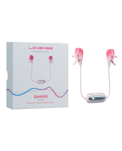 Pinzas para Pezones Vibradoras Gemini Controladas por APP Global By Lovense