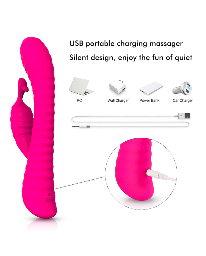 Vibrador Doble Estimulación Moonlight Pink Vibrador Doble Estimulación Moonlight Pink