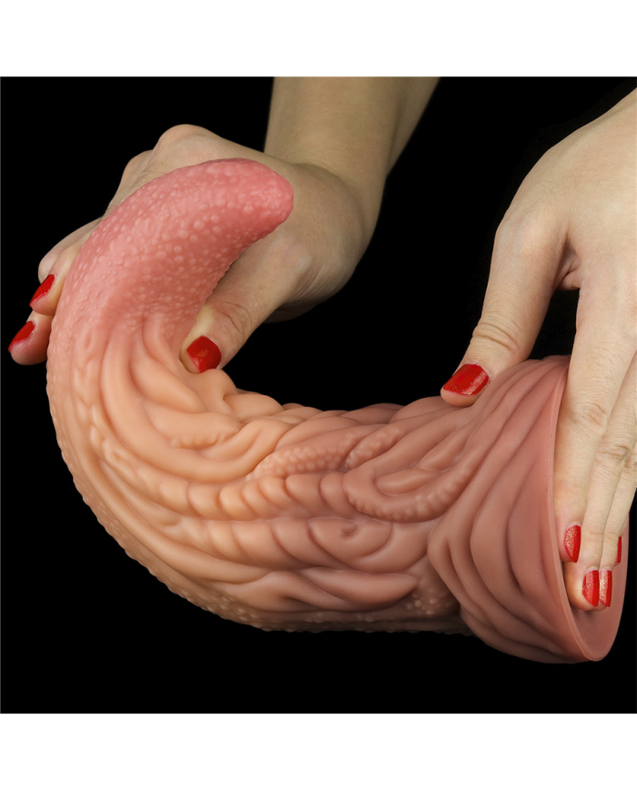Dildo 10" Dual Layered Tongue