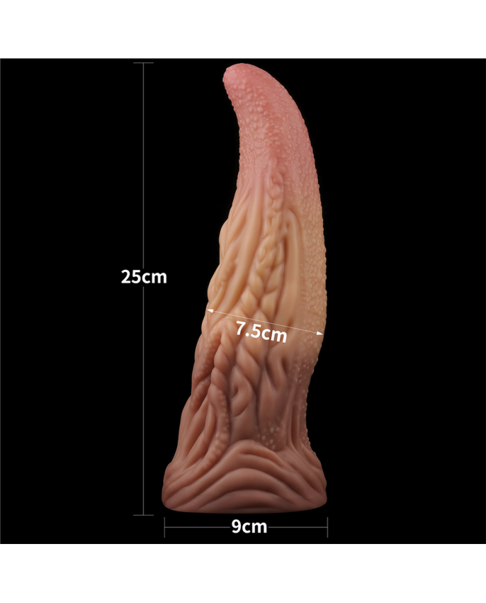 Dildo 10" Dual Layered Tongue