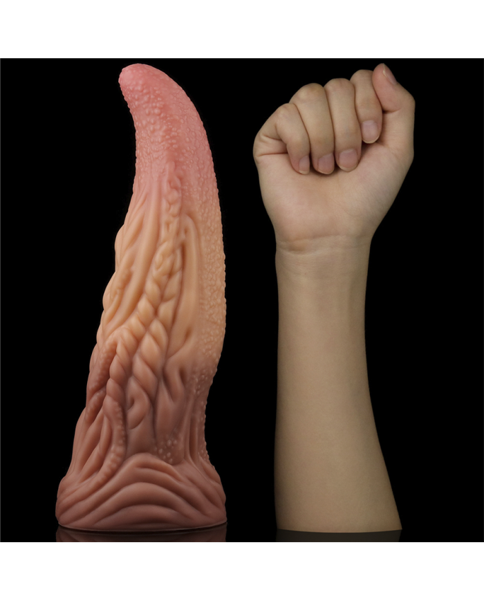 Dildo 10" Dual Layered Tongue