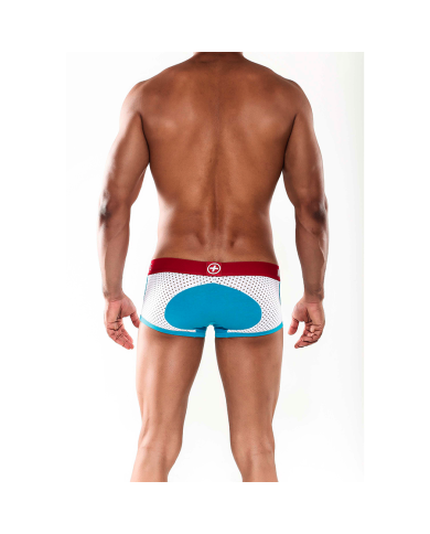 Boxer Corto Sexy Tejido En Malla Turquesa