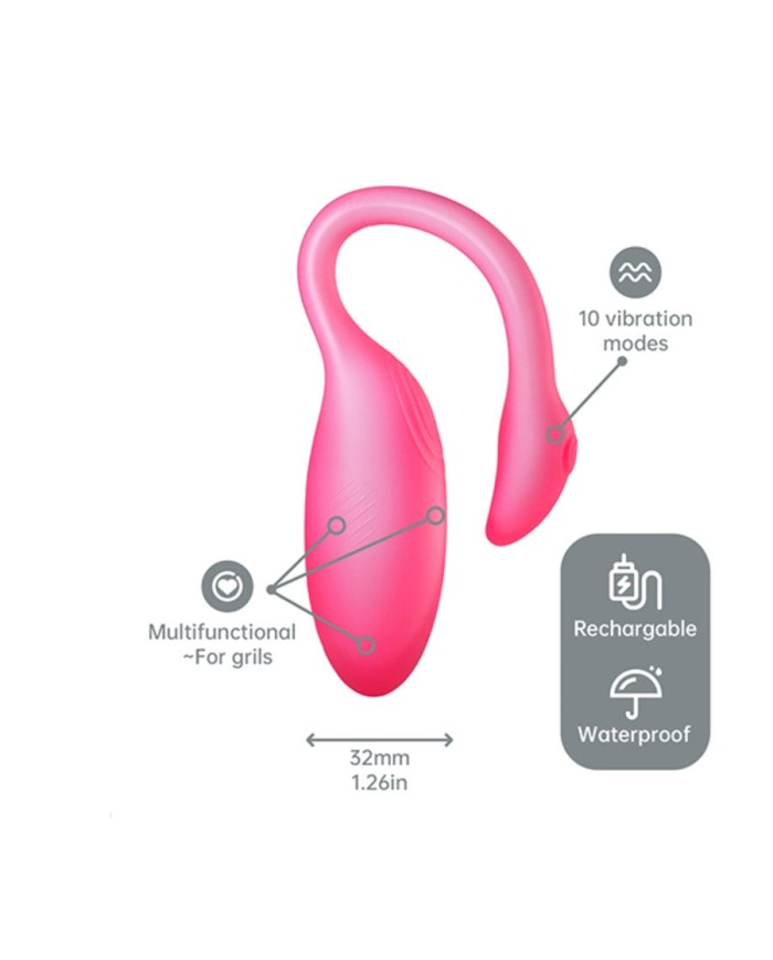Vibrador Magic Flamingo Max Pink Controlado por APP Vibrador Magic Flamingo Max Pink Controlado por APP