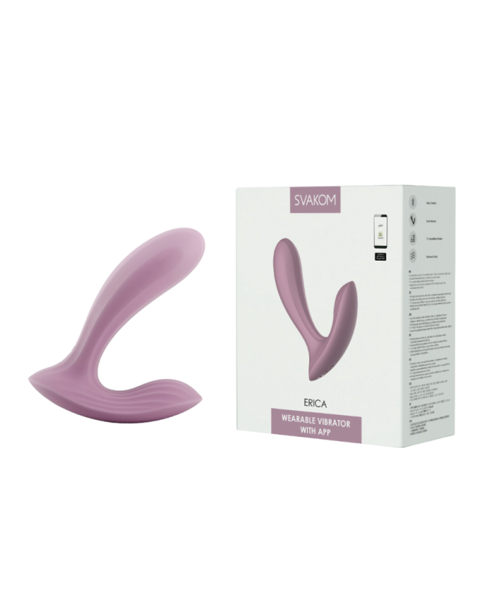 Estimulador Clitorial y de Punto G Erica Rosa Romántica Controlado por APP Global by Svakom