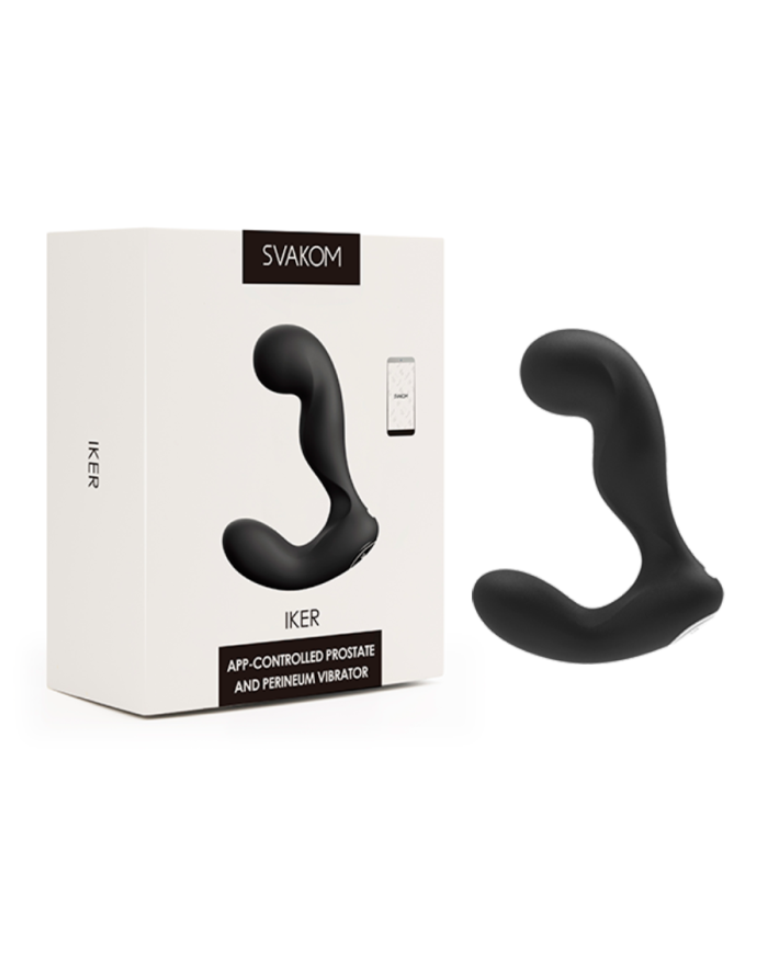 Estimulador de Próstata y Perineo Iker Negro Controlado por APP Global By Svakom Estimulador de Próstata y Perineo Iker Negro Controlado por APP Global By Svakom