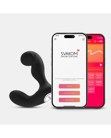 Estimulador de Próstata y Perineo Iker Negro Controlado por APP Global By Svakom