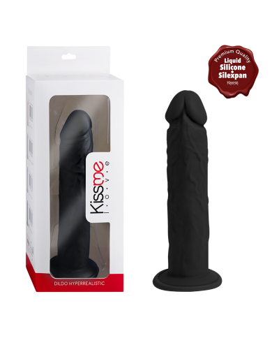 Premiun Silicone Dildo Hyperrealistic Talla L Black