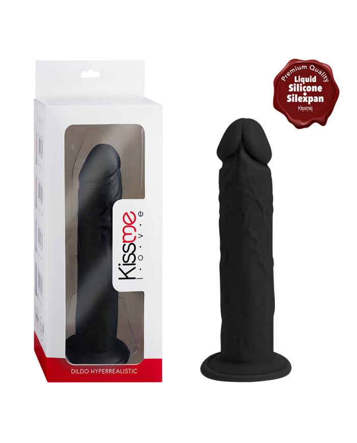 Premiun Silicone Dildo Hyperrealistic Talla L Black