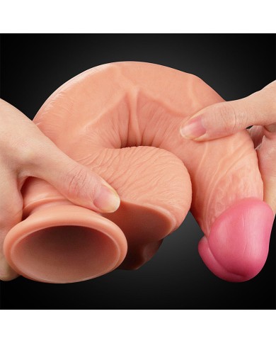 Dildo Realista 10" Dual Layer Platinum Silicone Cock