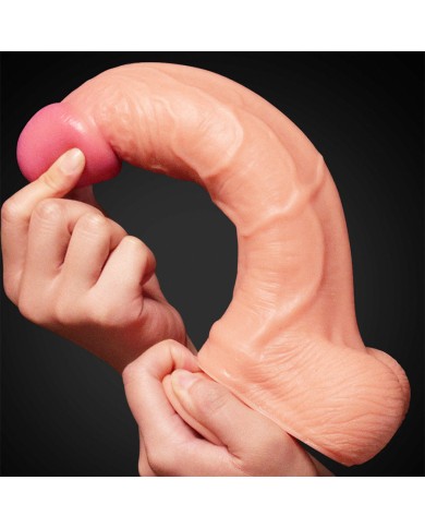 Dildo Realista 10" Dual Layer Platinum Silicone Cock