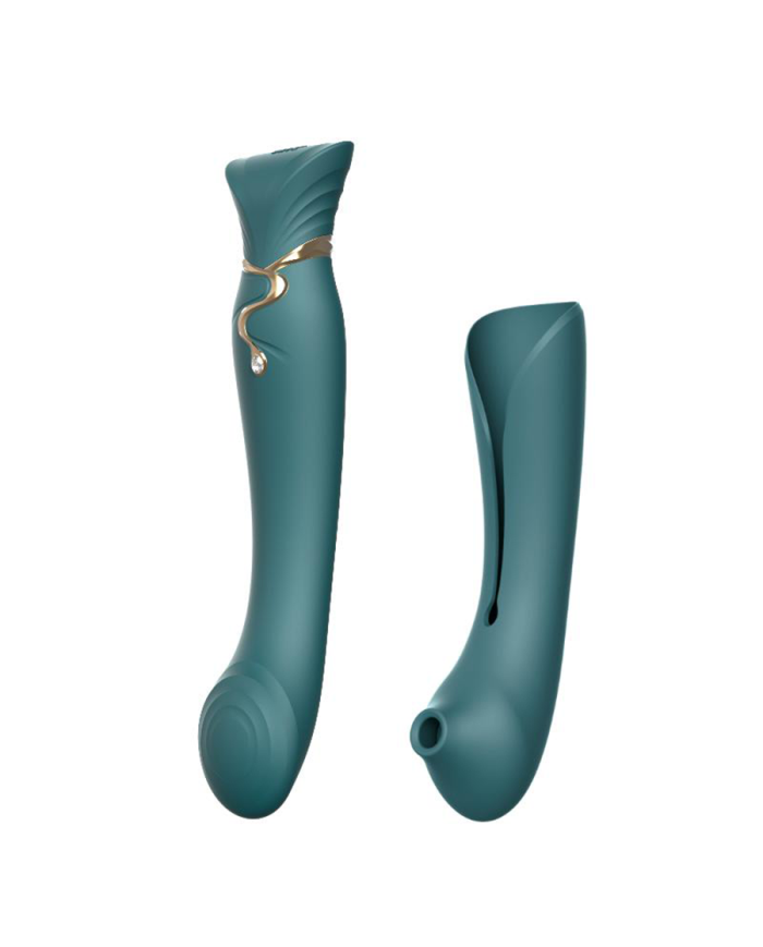 Set Vibrador de Lujo Queen Jewel Green Controlado por APP Bluetooth by ZALO Set Vibrador de Lujo Queen Jewel Green Controlado por APP Bluetooth by ZALO
