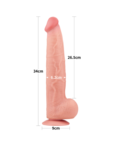 13.5'' King Sized Sliding Skin Dual Layer Dong Flesh