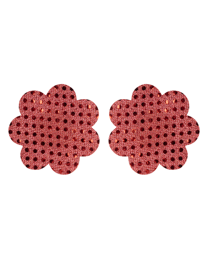 Nipple Red Flower Sequin