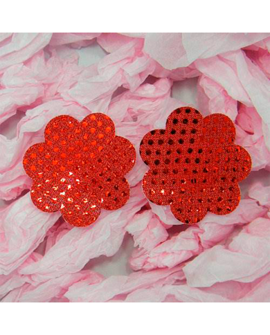 Nipple Red Flower Sequin