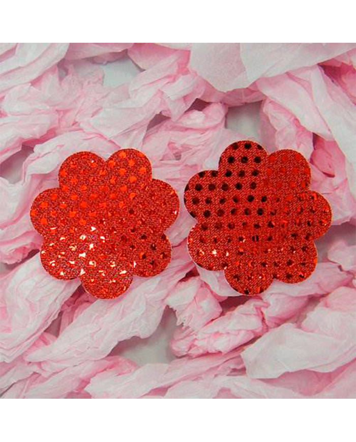 Nipple Red Flower Sequin